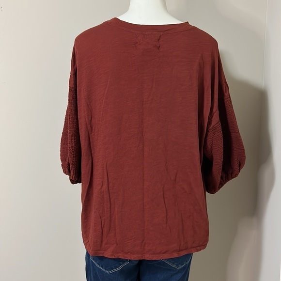 Anthropologie Velvet by Graham and Spencer Margot Knit Top Puff Sleeve Shirt 1X - Picture 8 of 13